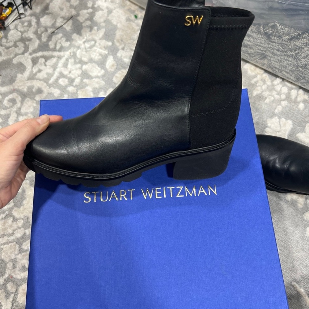 Stuart Weitzman Black Leather Boots